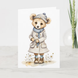 クマさんコート帽子マフラー靴ダイシーブランケット カード