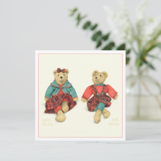 クマさん夫妻 5.25 スクエア フラット カード (スタンド正面)