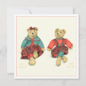 クマさん夫婦 5.25 スクエア フラット カード (正面)