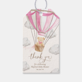 クマさん待ちきれない テディベア ピンク 誕生前お祝い ギフトタグ