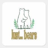 クマだけ スクエアシール (正面)