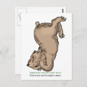 クマだって踊るこ教えとができる」 ポストカード (正面/裏面)