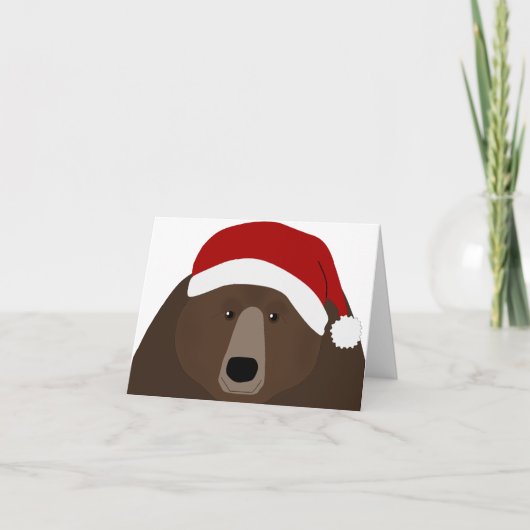 クマだ！グリーティングカード カード (正面)