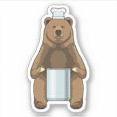 クマとして調理師と料理ポット シール (正面)