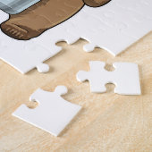 クマとして調理師と料理ポット ジグソーパズル (側面)