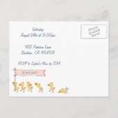 クマとアクリングスチルドレン誕生日招待状 インビテーションポストカード (裏面)