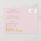 クマとアクリングスチルドレン誕生日招待状 インビテーションポストカード (裏面)