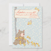 クマとアクリングスチルドレン誕生日招待状 招待状 (正面)