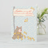 クマとアクリングスチルドレン誕生日招待状 招待状 (スタンド正面)