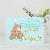 クマとアクリングスチルドレン誕生日招待状 招待状 (スタンド正面)