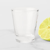 クマとウサギのバイクヒップスター漫画おもしろいパーティー ショットグラス (左)