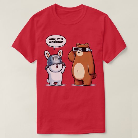 クマとウサギ Tシャツ (デザイン正面)