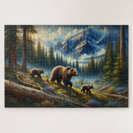 クマとカブズの冒険、森林に覆われた山 ジグソーパズル