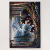 クマとカブズの冒険、森林に覆われた山 ジグソーパズル (縦)