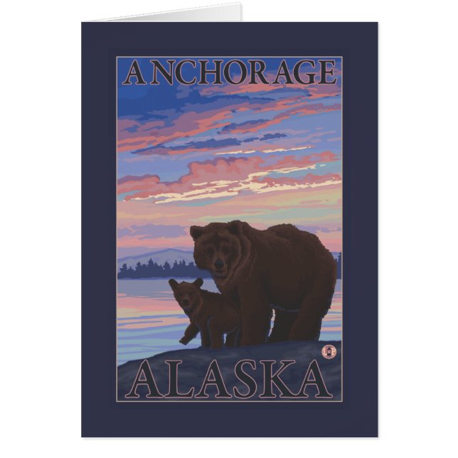 クマとカブ – アラスカ，アンカレッジ (正面)