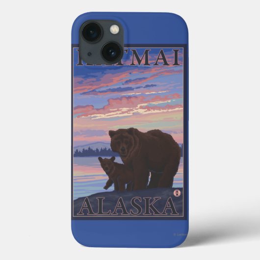 クマとカブ – アラスカ,カトマイ Case-Mate iPhoneケース (裏面)