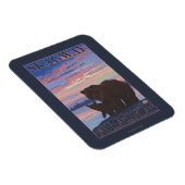 クマとカブ – アラスカ，スカイウェイ マグネット (右側)