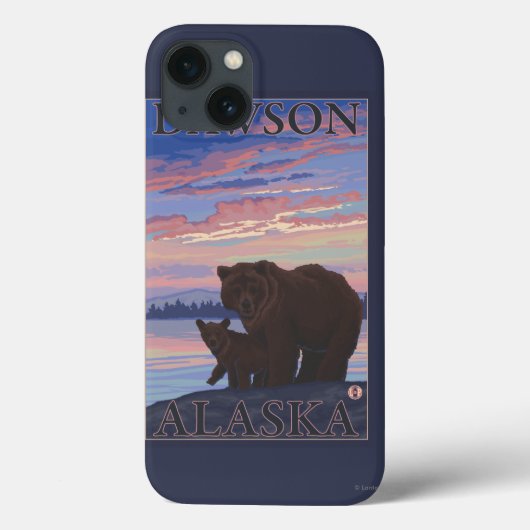 クマとカブ – ドーソン，アラスカ Case-Mate iPhoneケース (裏面)