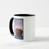 クマとカブ – Glacier National Park, MT マグカップ (正面左)