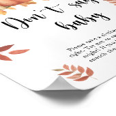 クマとカボチャ – 言わないベビーポスター ポスター (角)