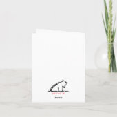 クマとクリスマスの折り畳みグリーティングカード カード (裏面)