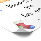 クマとクリスマスギフト\Thank you 来 for your poster ポスター (角)