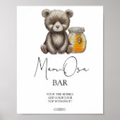 クマとジャガーハニー – Mom-osaバー ポスター (正面)