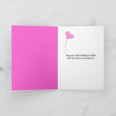 クマとチューリップ106歳の誕生日 カード (内部)