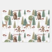 クマとネズミの森の動物 ラッピングペーパーシート (正面2)
