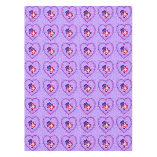 クマとハートギフトTableloth テーブルクロス (正面)