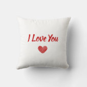 クマとハートバレンタインデー枕 クッション (裏面)