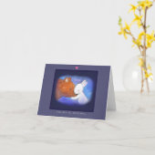 クマとバニーの愛の記念日あなたは常である カード (黄色い花)