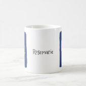 クマとバニーの月にかわいいクマのバニーカスタム コーヒーマグカップ (中央)