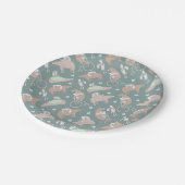 クマとバニー ペーパープレート (アングル)