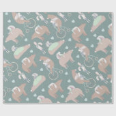 クマとバニー ラッピングペーパー (フラット)