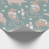 クマとバニー ラッピングペーパー (角)