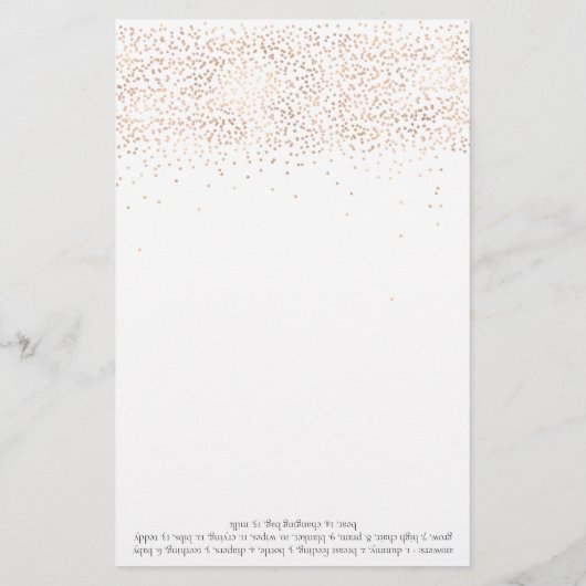 クマとビー'単語スクランブル'赤ちゃんシャワーゲーム (裏面)