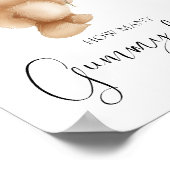 クマとビー |何個？赤ちゃんシャワーゲーム ポスター (角)