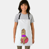 クマとフィットネスエクササイズボール.PNG エプロン (インサイチュ)