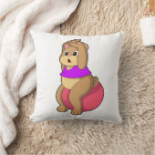 クマとフィットネスエクササイズボール.PNG クッション (ブランケット)