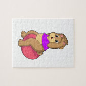 クマとフィットネスエクササイズボール.PNG ジグソーパズル (横)