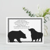 クマとブルの誕生日パーティー招待状 招待状 (スタンド正面)