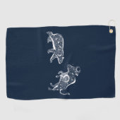 クマとブルウォッシュ ゴルフタオル (横)