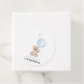 クマとブルーバルーン1st誕生日メッセージカード フェイバータグ (インサイチュ)