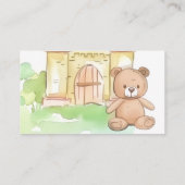 クマとブロック子の保育子保育子保育所 名刺 (裏面)