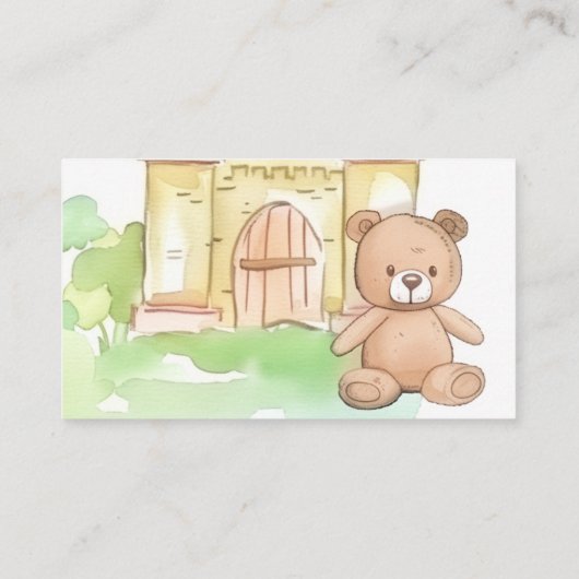 クマとブロック子の保育子保育子保育所 名刺 (裏面)