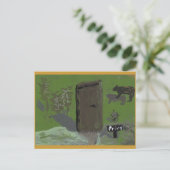 クマとプライベート ポストカード (スタンド正面)