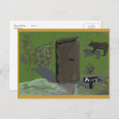 クマとプライベート ポストカード (正面/裏面)