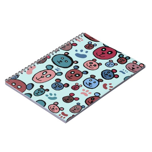 クマとプリント ノートブック (左側)