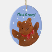 クマとベビーオーナメント セラミックオーナメント (右)